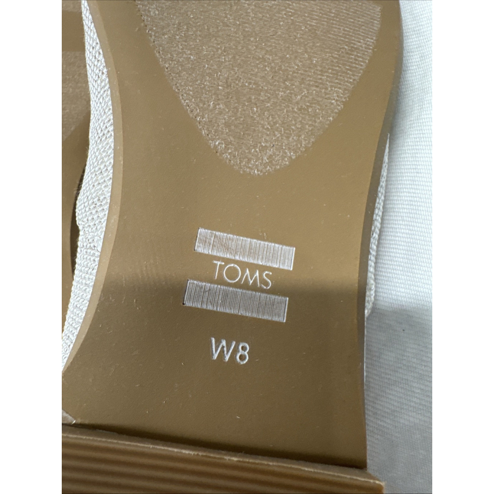 Toms Loafer Women's Flat Beige SlipOns 8W Work Church Everyday Office New No Box - Picture 16 of 16